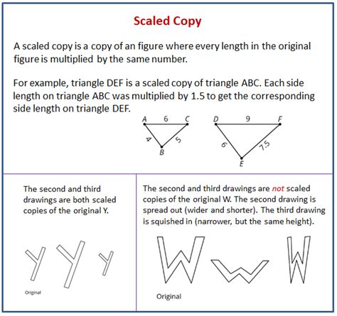 what is the definition of scale copy in math