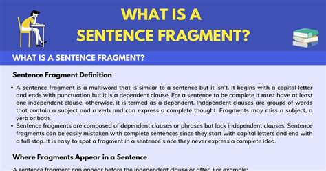 what is the definition of sentence fragment