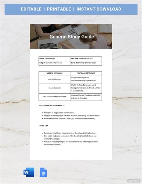 what is the definition of study guide