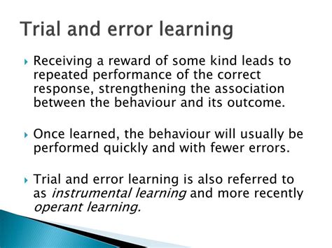 what is the definition of trial and error learning