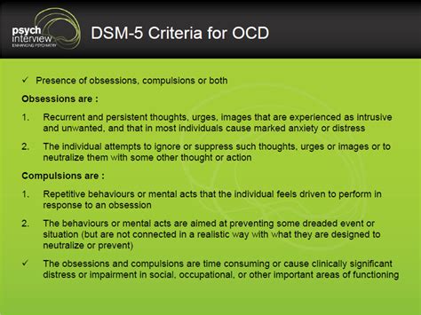 what is the diagnostic code for ocd