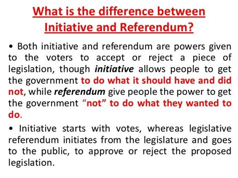 what is the difference between an initiative and a referendum quizlet