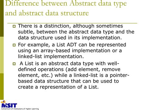 what is the difference between data structure and abstract data type