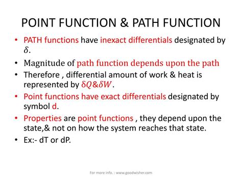 what is the difference between path function and point function
