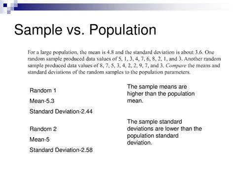 what is the difference between population and sample in standard deviation