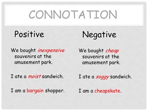 what is the difference between positive and negative connotation