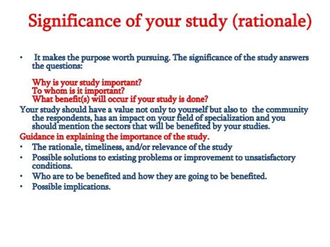 what is the difference between rationale and introduction in research