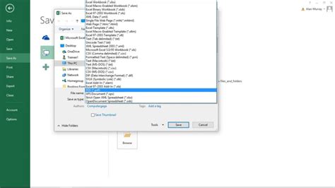 what is the difference between save and save as command in microsoft excel