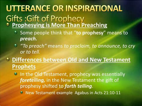 what is the difference between the gift of prophecy and the spirit of prophecy