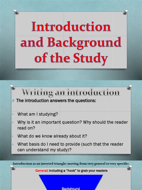 what is the difference between the introduction and background of the study