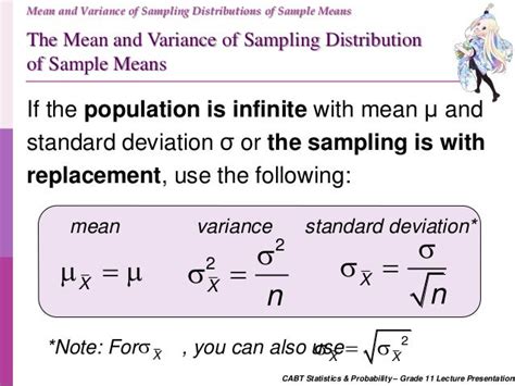 What Is The Distribution Of Sample Mean And Sample Variance