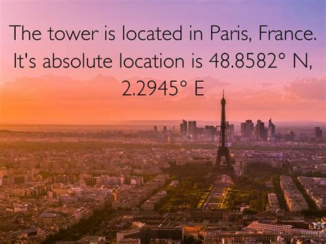 what is the eiffel tower absolute location