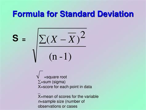 what is the equation for standard deviation