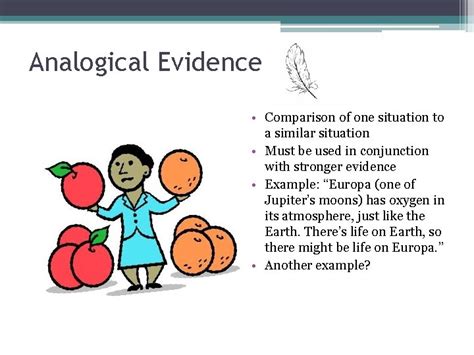 what is the example of analogical evidence
