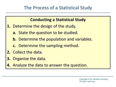 what is the first step in conducting a statistical study