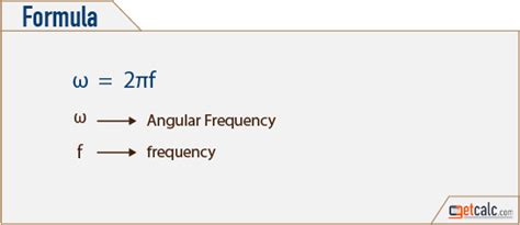 what is the formula for calculating angular frequency