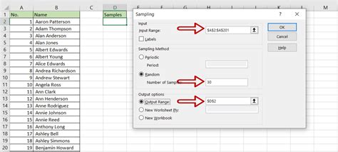 what is the formula for random sampling in excel