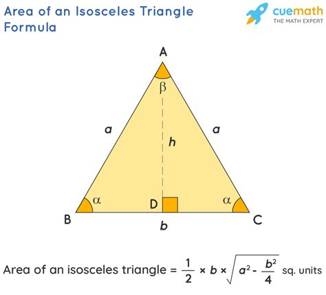 what is the formula to calculate isosceles triangle