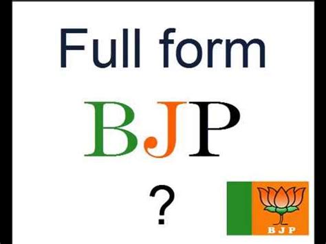 what is the full form of bjp