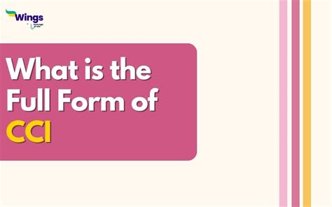 what is the full form of cci