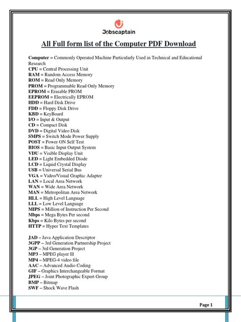 what is the full form of pdf in computer language
