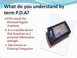 what is the full meaning of pda in computer science