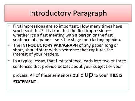 what is the function of an introductory paragraph