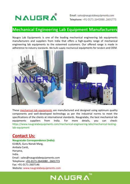 what is the function of mechanical engineering laboratory