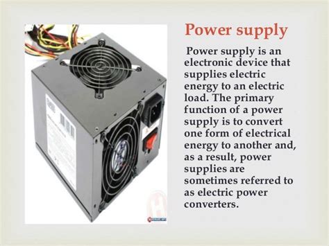 What Is The Function Of Power Supply In The System Unit