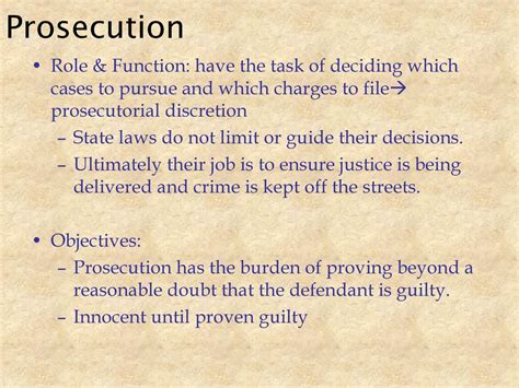 what is the function of prosecution