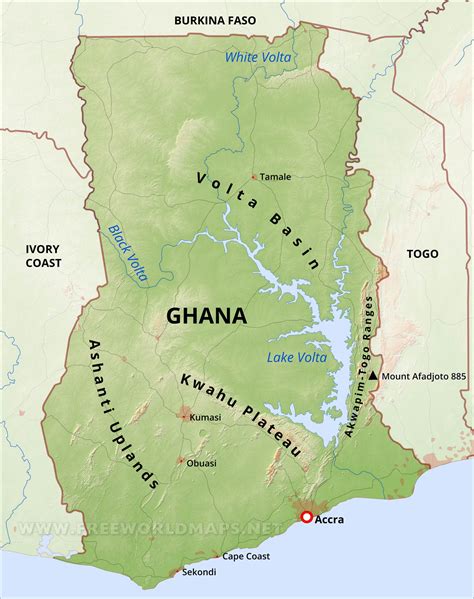 what is the geography of ghana