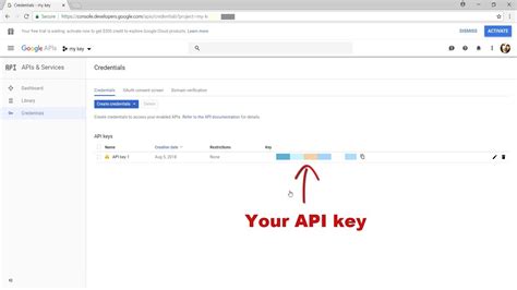 what is the google api key