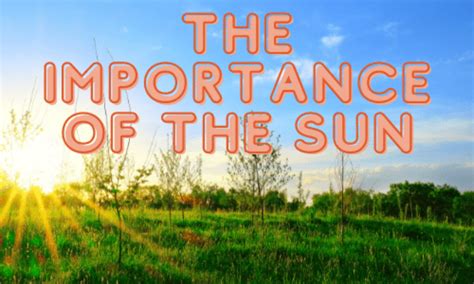 what is the importance of sun