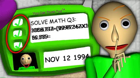 what is the impossible math question in baldi's basics answer