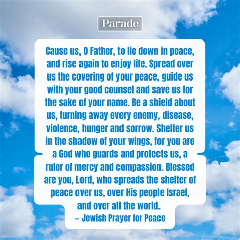 what is the jewish prayer for peace