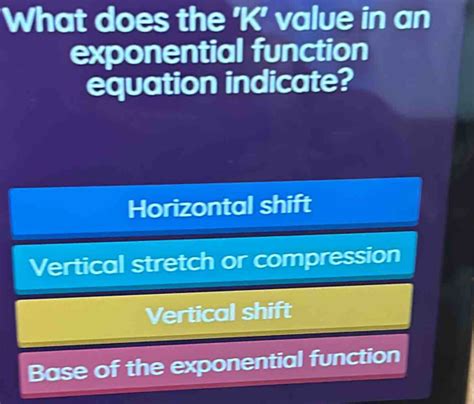 What Is The K Value In Exponential Function