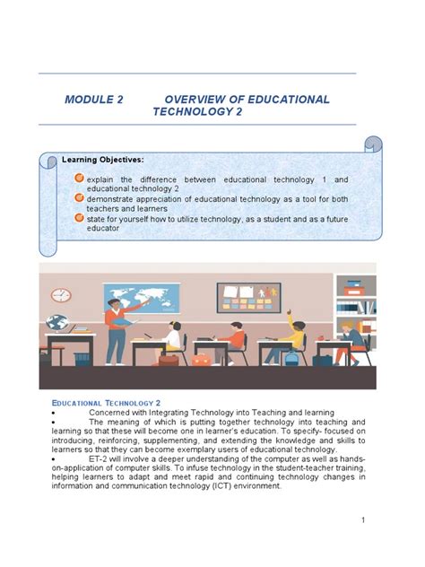 what is the main objective in educational technology 2