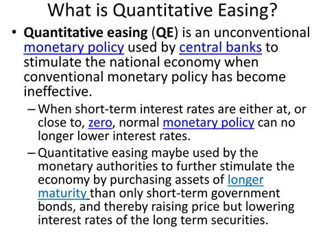 what is the main objective of quantitative easing