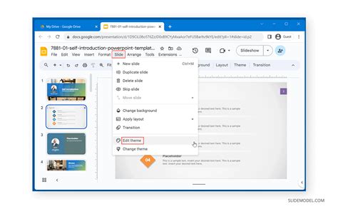what is the master slide in google slides