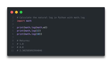 what is the math log function in python