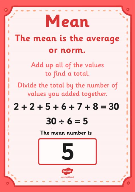 what is the mean in math definition