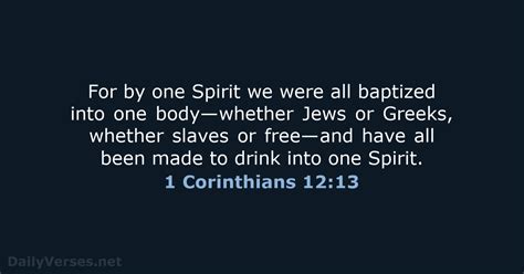 what is the meaning of 1 corinthians 12:13