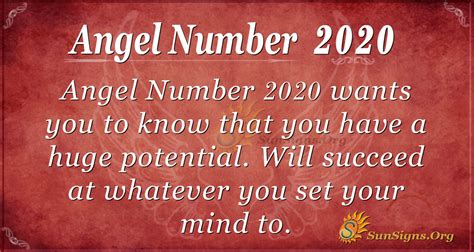 what is the meaning of 2020 angel number