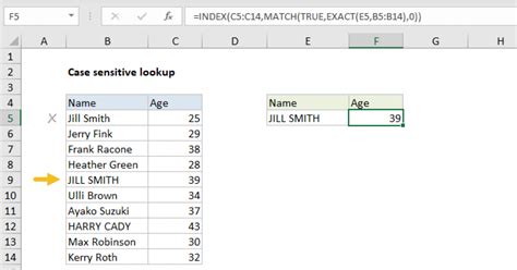 what is the meaning of case sensitive in excel