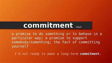 what is the meaning of commitment