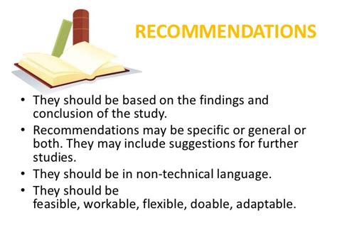 what is the meaning of conclusion and recommendation in research