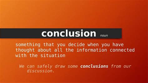what is the meaning of conclusion in math