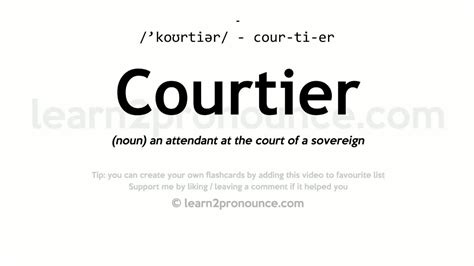 what is the meaning of courtier