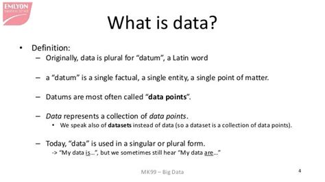 what is the meaning of data