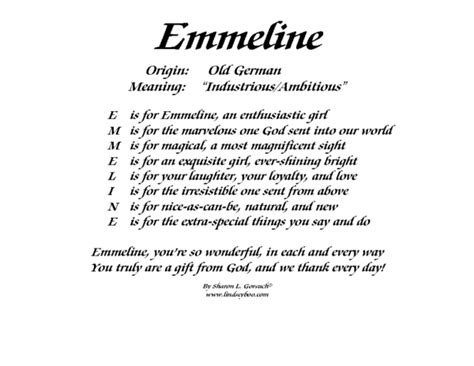 what is the meaning of emmeline